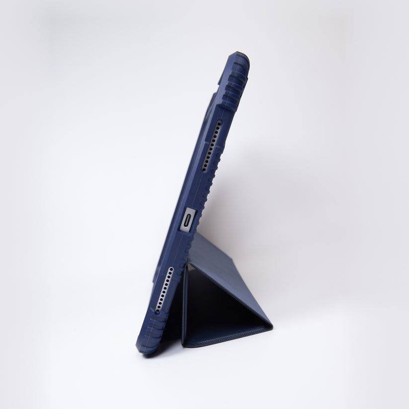 TEKNE Shockproof vegan leather case with stand function for New  iPad 11" -Blue Get best offers for TEKNE Shockproof vegan leather case with stand function for New  iPad 11" -Blue
