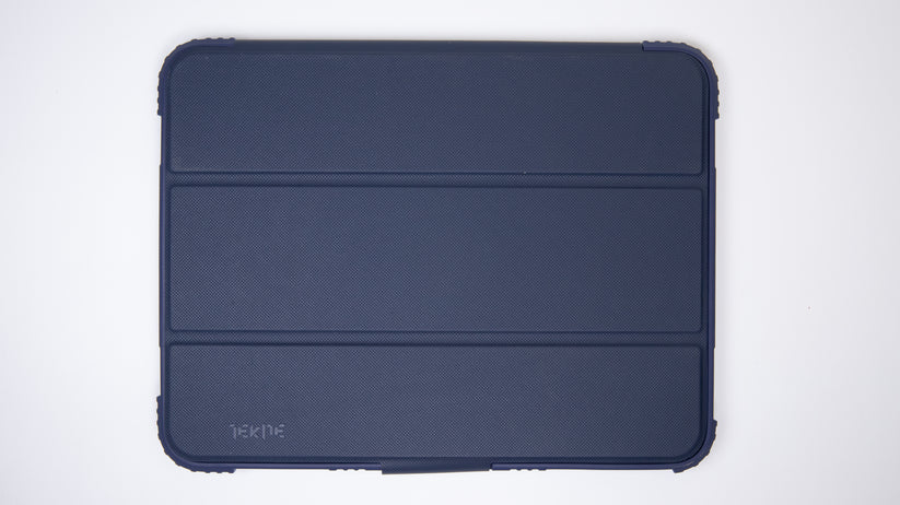TEKNE Shockproof vegan leather case with stand function for New  iPad 11" -Blue Get best offers for TEKNE Shockproof vegan leather case with stand function for New  iPad 11" -Blue