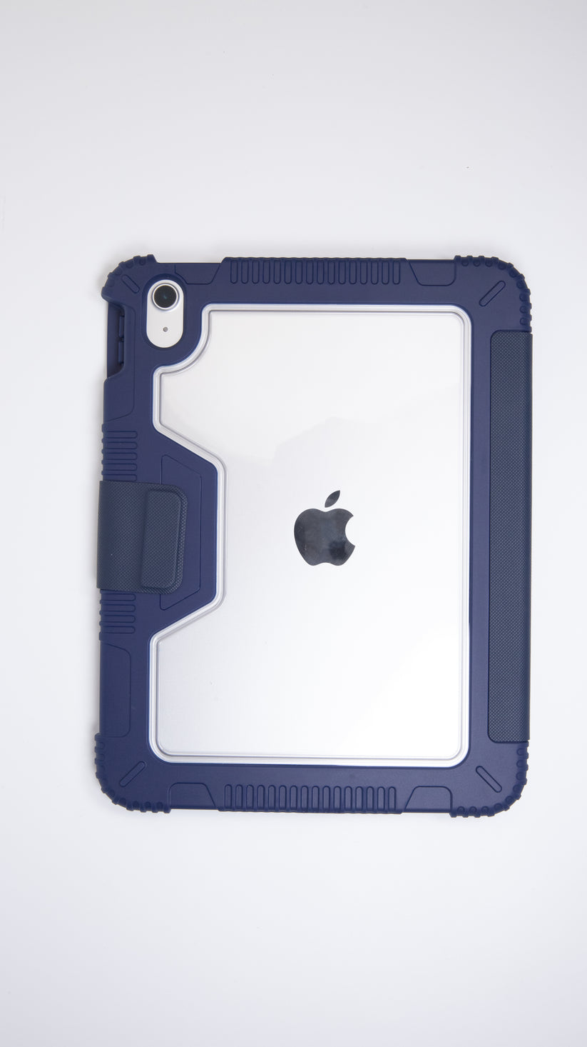 TEKNE Shockproof vegan leather case with stand function for New  iPad 11" -Blue Get best offers for TEKNE Shockproof vegan leather case with stand function for New  iPad 11" -Blue
