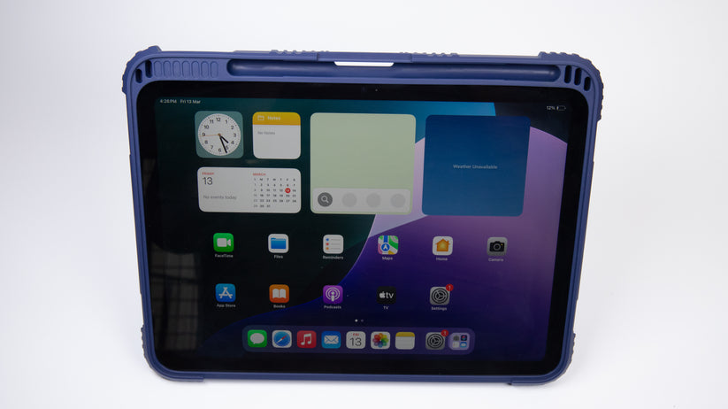TEKNE Shockproof vegan leather case with stand function for New  iPad 11" -Blue Get best offers for TEKNE Shockproof vegan leather case with stand function for New  iPad 11" -Blue