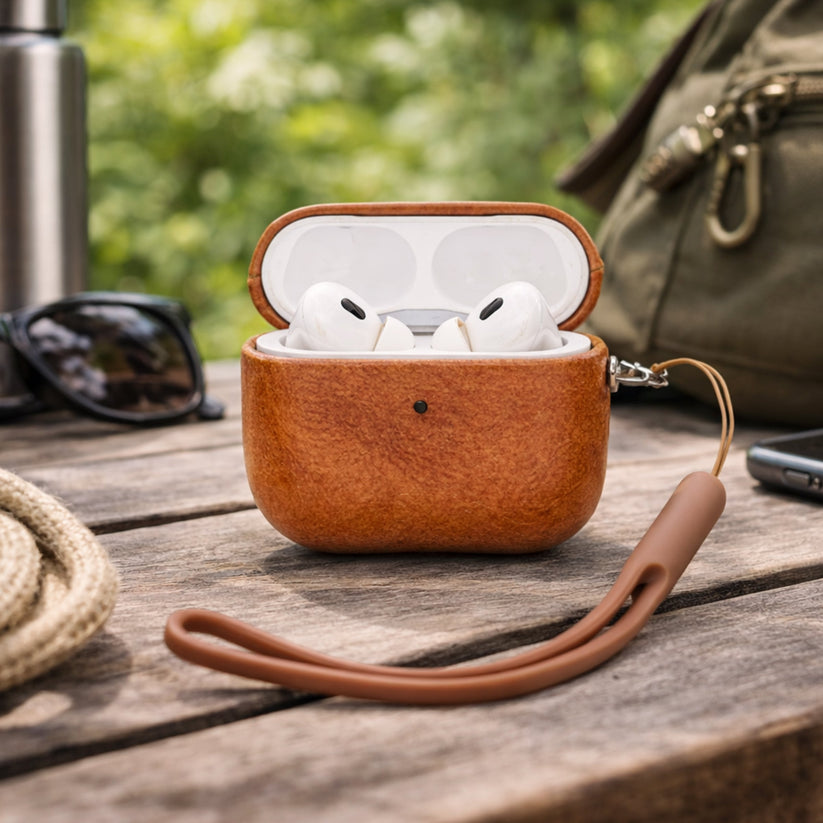 Tekne Vegan Leather case for Airpods-Tan/Brown-Airpod Pro 2nd Gen Get best offers for Tekne Vegan Leather case for Airpods-Tan/Brown-Airpod Pro 2nd Gen