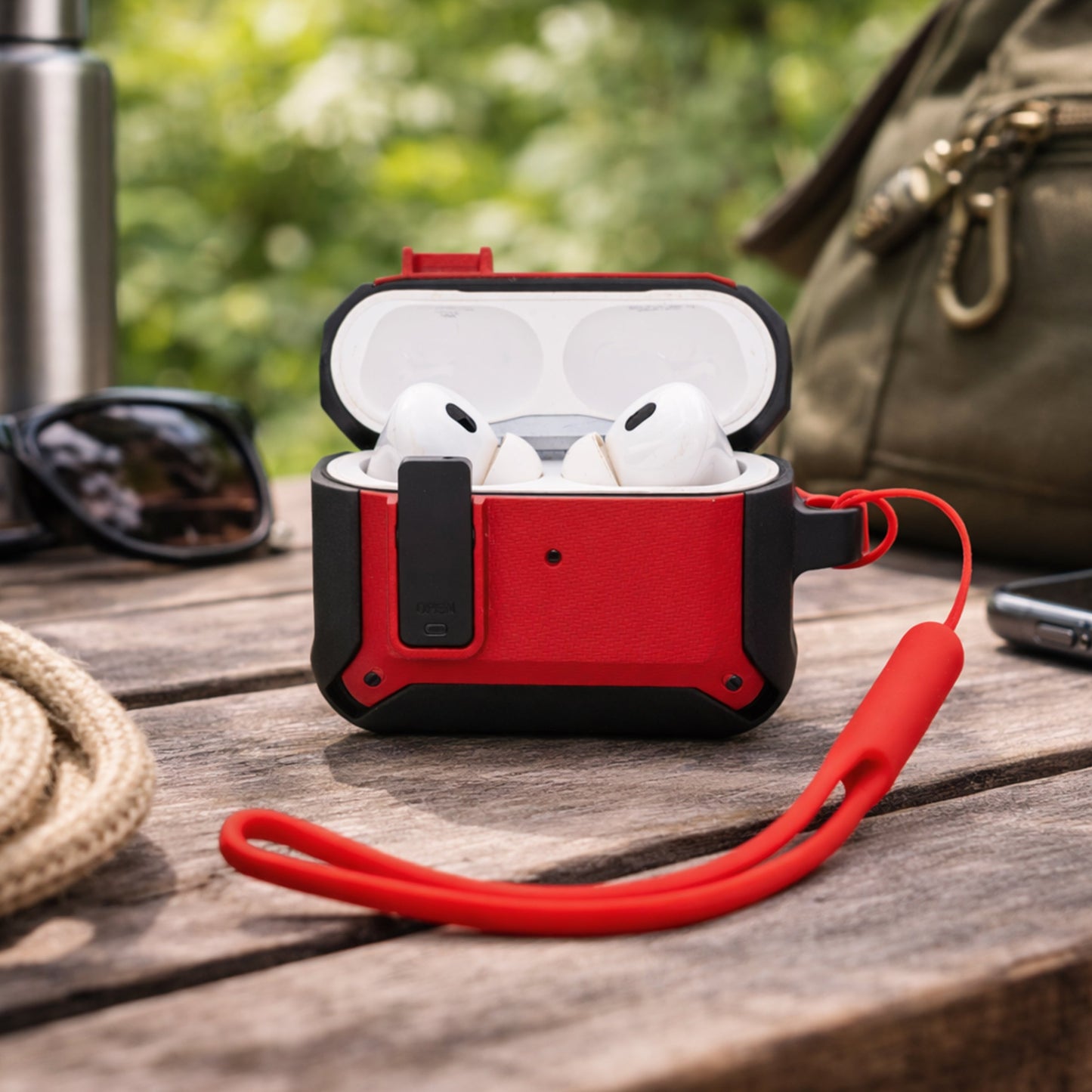 TEKNE Defender Cases-Red-Airpod Pro 2nd Gen