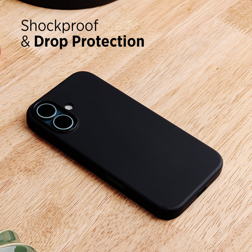 TEKNE Silicone Case for iPhone 16 | Soft-Touch Grip | Shockproof & Wireless Charging Compatible - Black Get best offers for TEKNE Silicone Case for iPhone 16 | Soft-Touch Grip | Shockproof & Wireless Charging Compatible - Black