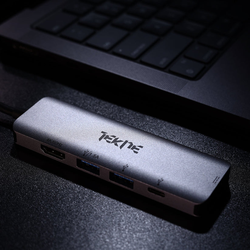 TEKNE Essential USB-C Hub | 8-in-1 Multiport Adapter | 100W Fast Charging & 4K HDMI - Silver Get best offers for TEKNE Essential USB-C Hub | 8-in-1 Multiport Adapter | 100W Fast Charging & 4K HDMI - Silver