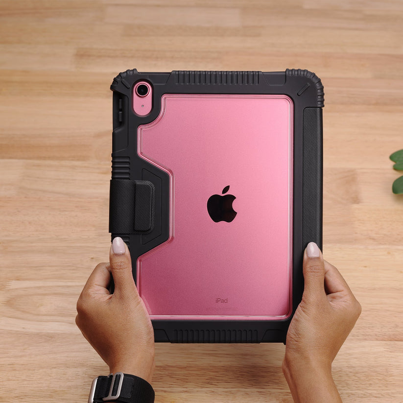 TEKNE Shockproof Vegan Leather Case for iPad 10th Gen 10.9 inch | Stand Function | Drop Protection - Black Get best offers for TEKNE Shockproof Vegan Leather Case for iPad 10th Gen 10.9 inch | Stand Function | Drop Protection - Black