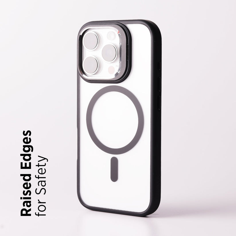 TEKNE CLEAR Case with Camera Stand for iPhone 16 Pro | Slim, Transparent & Scratch-Resistant - Black Get best offers for TEKNE CLEAR Case with Camera Stand for iPhone 16 Pro | Slim, Transparent & Scratch-Resistant - Black