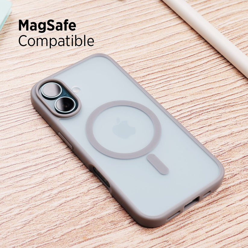 TEKNE Matt MagSafe Case for iPhone 16 | Matte Finish | MagSafe Compatible & Scratch-Resistant - Grey Get best offers for TEKNE Matt MagSafe Case for iPhone 16 | Matte Finish | MagSafe Compatible & Scratch-Resistant - Grey