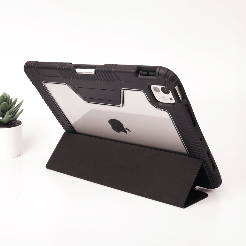 TEKNE Shockproof Vegan Leather Case for iPad Pro 11 M4 | Stand Function | Drop Protection - Black Get best offers for TEKNE Shockproof Vegan Leather Case for iPad Pro 11 M4 | Stand Function | Drop Protection - Black