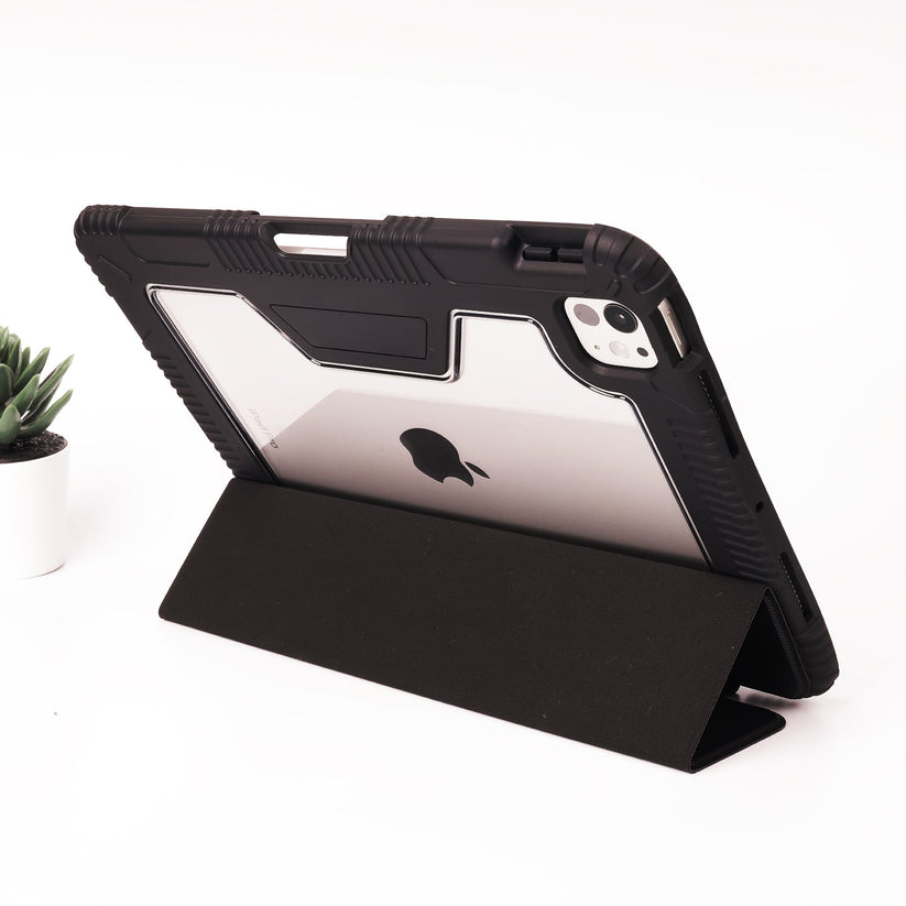 TEKNE Shockproof Vegan Leather Case for iPad Pro 13 M4 | Stand Function | Drop Protection - Black Get best offers for TEKNE Shockproof Vegan Leather Case for iPad Pro 13 M4 | Stand Function | Drop Protection - Black