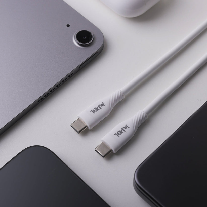 TEKNE 60W iPhone Silicone Charging Cable | Fast Charging | Ultra-Durable | Tangle-Free Design - White Get best offers for TEKNE 60W iPhone Silicone Charging Cable | Fast Charging | Ultra-Durable | Tangle-Free Design - White
