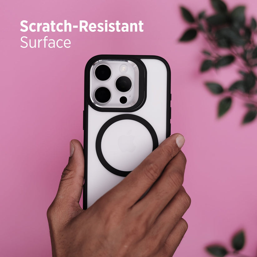 TEKNE CLEAR Case with Camera Stand for iPhone 16 Pro | Slim, Transparent & Scratch-Resistant - Black Get best offers for TEKNE CLEAR Case with Camera Stand for iPhone 16 Pro | Slim, Transparent & Scratch-Resistant - Black
