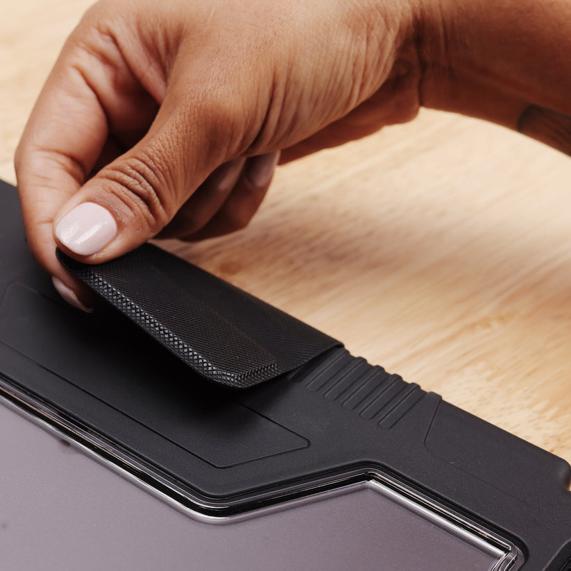TEKNE Shockproof Vegan Leather Case for iPad Air 13 M2 | Stand Function | Drop Protection - Grey Get best offers for TEKNE Shockproof Vegan Leather Case for iPad Air 13 M2 | Stand Function | Drop Protection - Grey