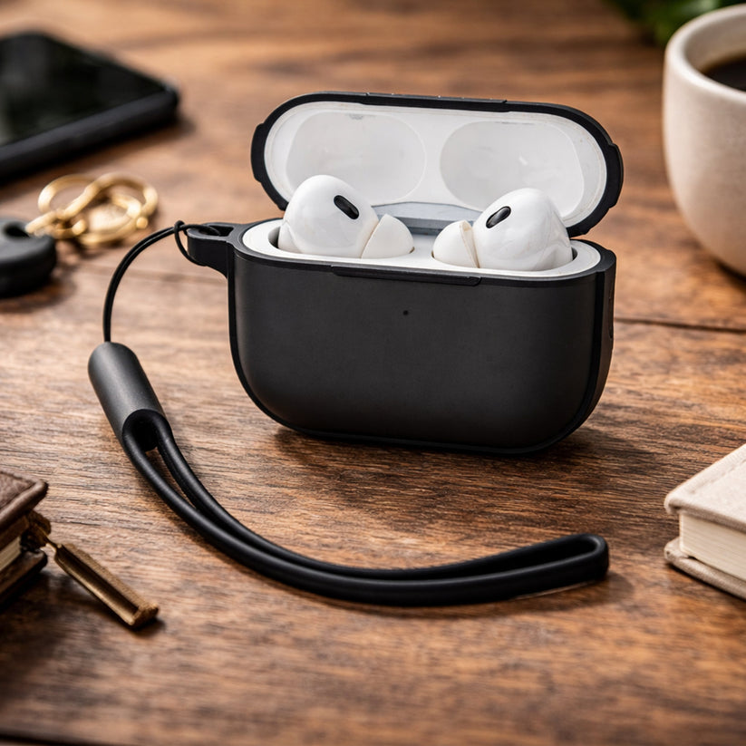 TEKNE Hybrid  shockproof case for Airpods-Black-Airpod Pro 2nd Gen Get best offers for TEKNE Hybrid  shockproof case for Airpods-Black-Airpod Pro 2nd Gen
