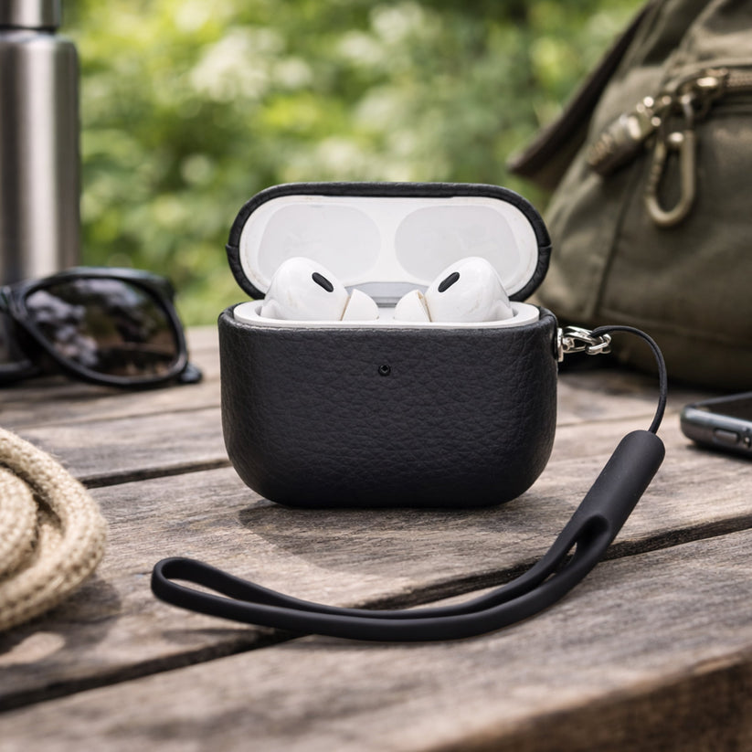 Tekne Original Leather case-Black-Airpod Pro 2nd Gen Get best offers for Tekne Original Leather case-Black-Airpod Pro 2nd Gen