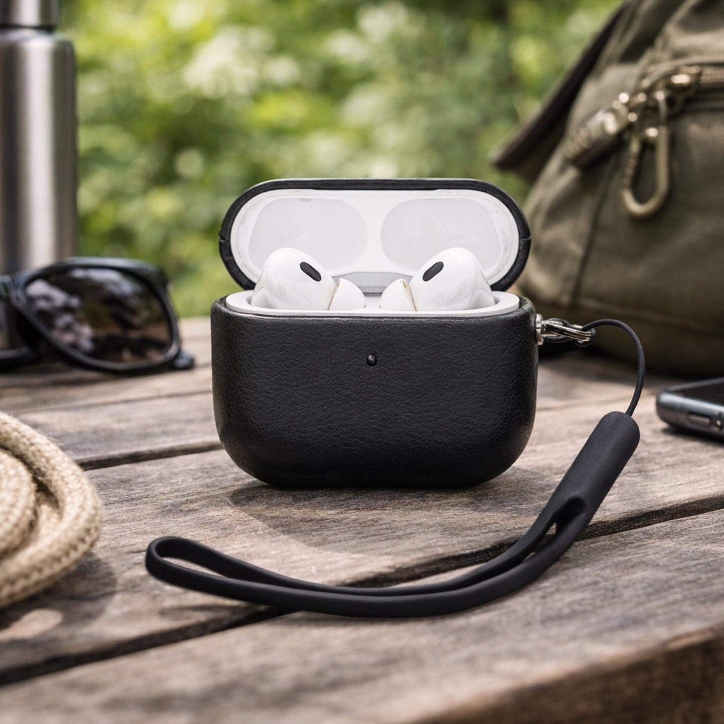 Tekne Vegan Leather case for Airpods-Black-Airpod Pro 2nd Gen