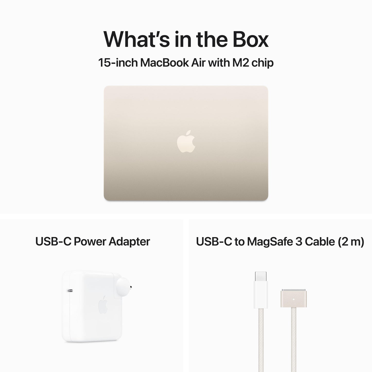 15-inch MacBook Air: Apple M2 chip with 8-core CPU and 10-core GPU, 512GB SSD - Starlight