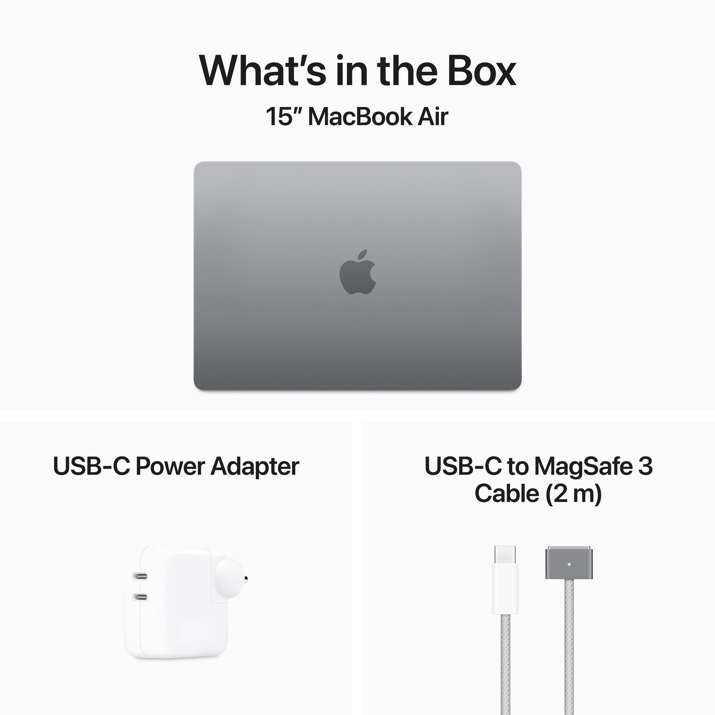 15-inch MacBook Air: Apple M3 chip with 8‑core CPU and 10‑core GPU, 512GB SSD - Space Grey