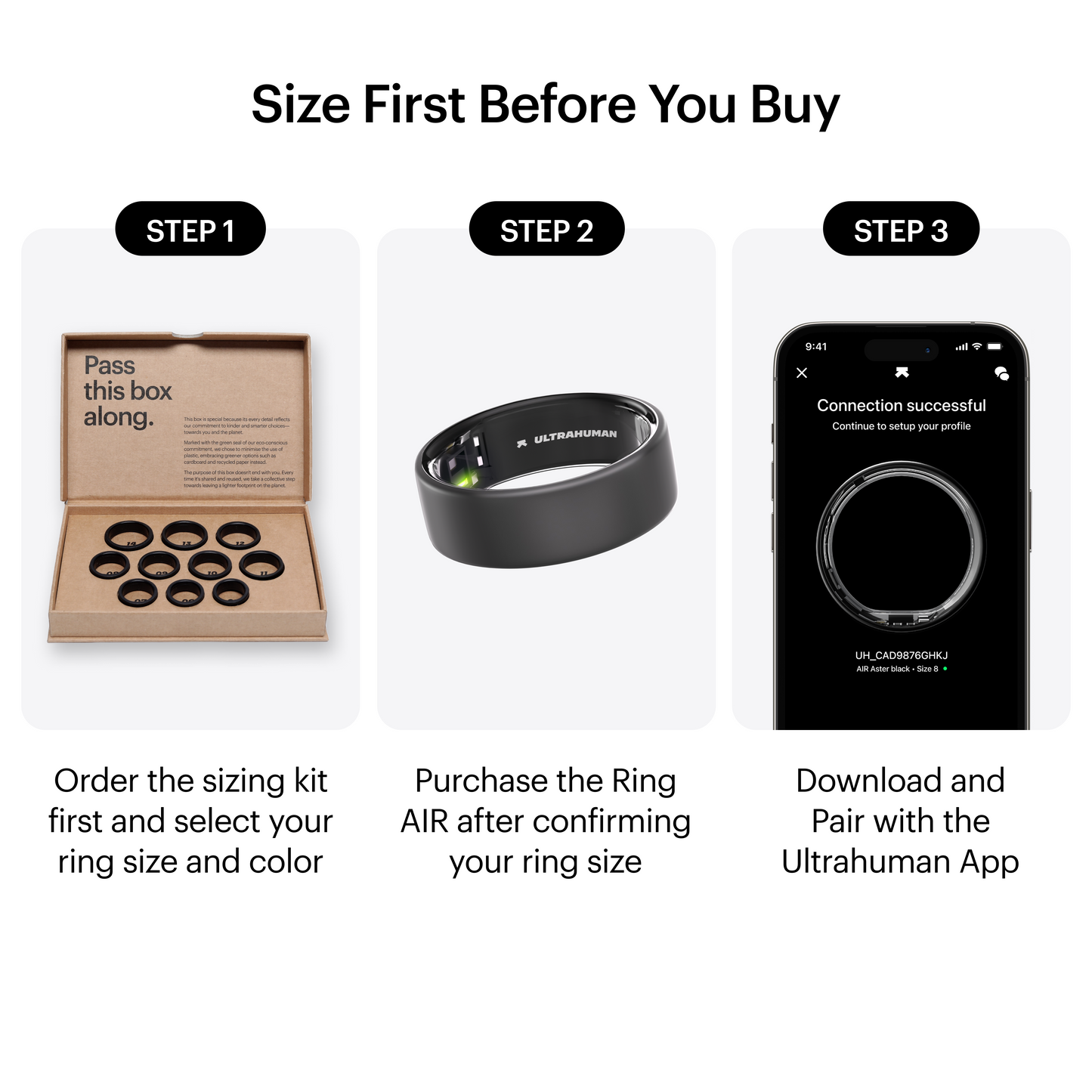 ULTRAHUMAN Ring AIR – Smart Fitness, Sleep & Activity Tracker for Men/Women (Matte Grey) 7