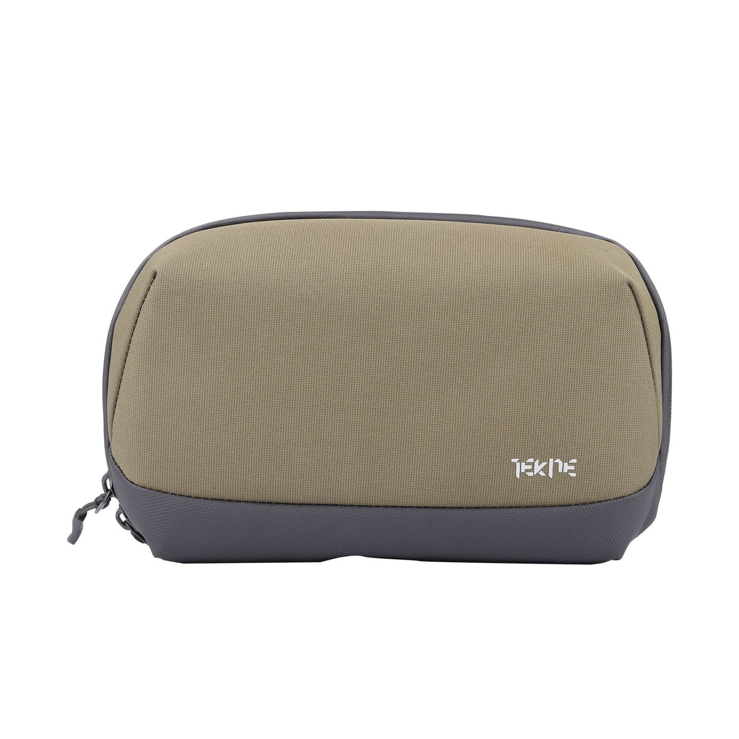TEKNE Gadget Organiser | Water-Resistant Tech Pouch with Multiple Compartments | Olive Green | Travel-Friendly 