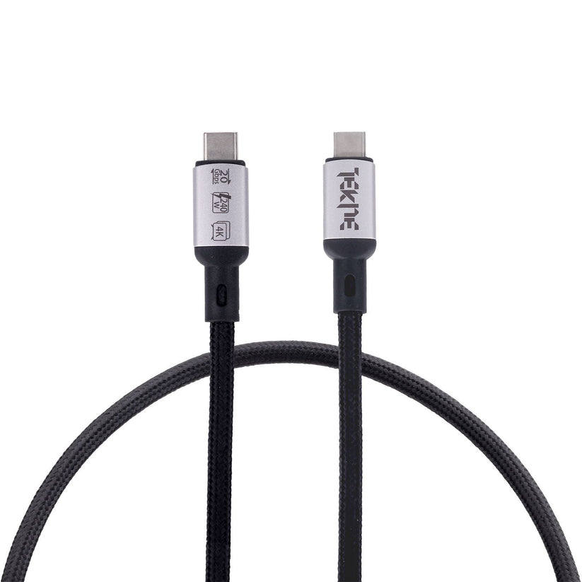 TEKNE 240W USB4 Braided Cable | Ultra-Fast Charging & 20Gbps Data Transfer | Durable 2m Cable - Black  Get best offers for TEKNE 240W USB4 Braided Cable | Ultra-Fast Charging & 20Gbps Data Transfer | Durable 2m Cable - Black 