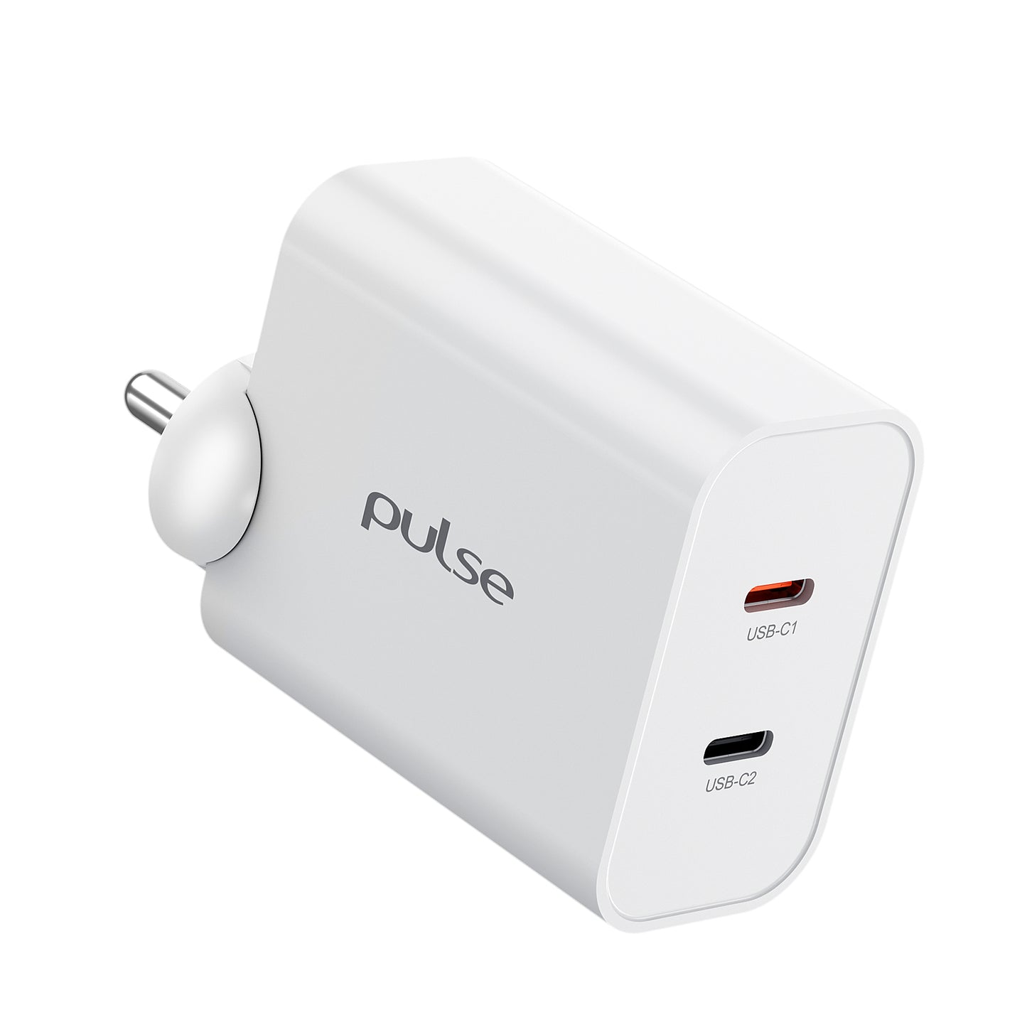 Pulse 65W Dual USB-C Gan PD Adapter - White