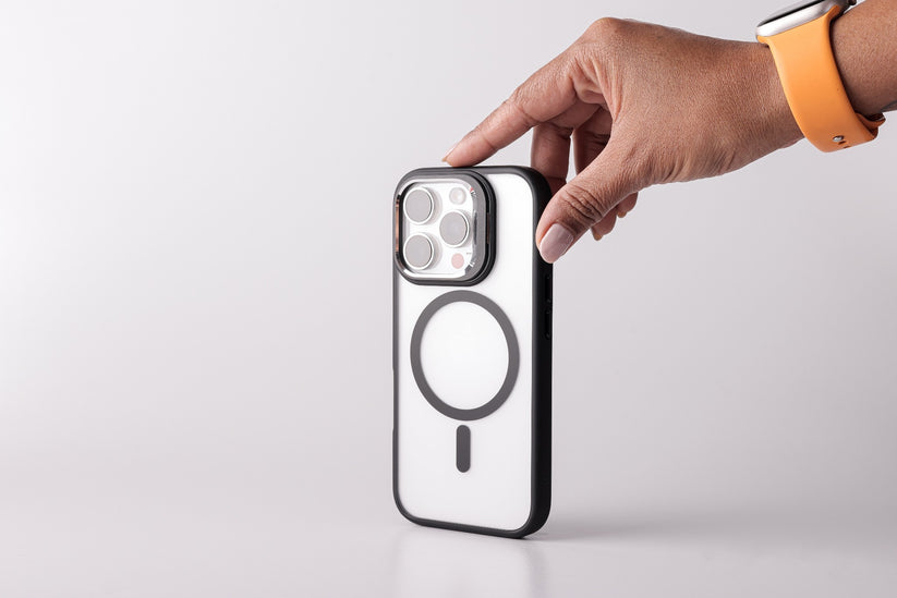 Tekne CRYSTAL Case with Metal Camera Stand for iPhone 16 Pro-Black Get best offers for Tekne CRYSTAL Case with Metal Camera Stand for iPhone 16 Pro-Black