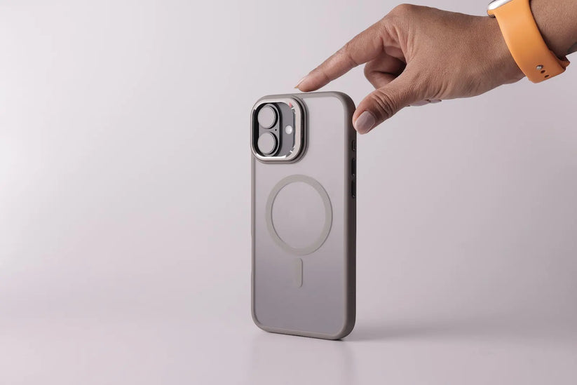 TEKNE CLEAR Case with Camera Stand for iPhone 16 Plus | Slim, Transparent & Scratch-Resistant - Grey Get best offers for TEKNE CLEAR Case with Camera Stand for iPhone 16 Plus | Slim, Transparent & Scratch-Resistant - Grey