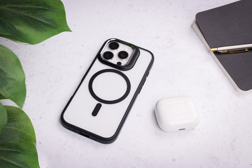 Tekne CRYSTAL Case with Metal Camera Stand for iPhone 16 Pro-Black Get best offers for Tekne CRYSTAL Case with Metal Camera Stand for iPhone 16 Pro-Black