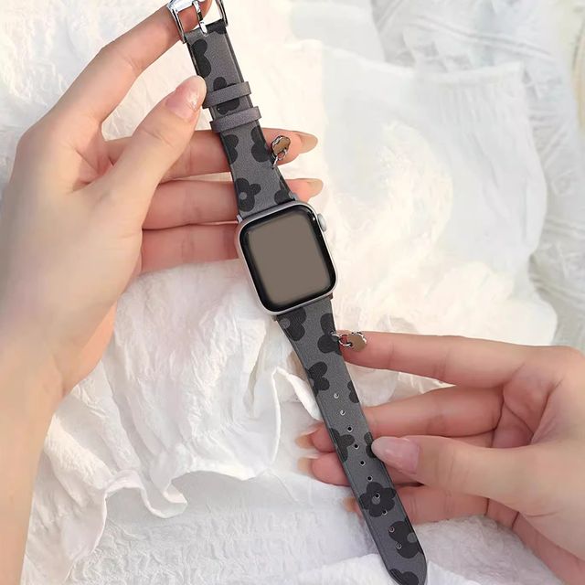 Tekne FLORO Leather Band | Printed Genuine Leather, Durable, Stylish Strap 