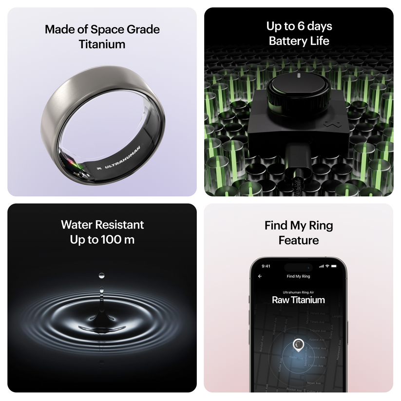 ULTRAHUMAN Ring AIR – Smart Fitness, Sleep & Activity Tracker for Men/Women (Raw Titanium) 6 Get best offers for ULTRAHUMAN Ring AIR – Smart Fitness, Sleep & Activity Tracker for Men/Women (Raw Titanium) 6