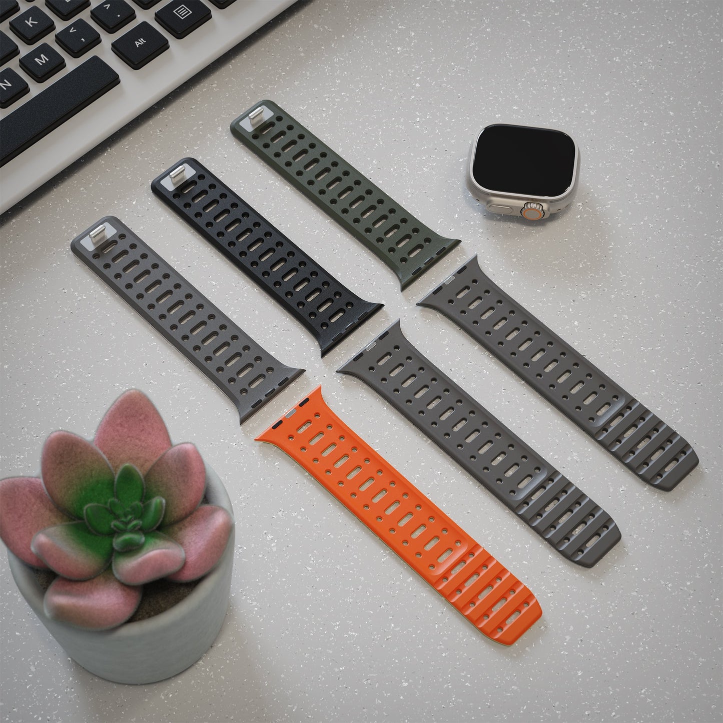 TEKNE Combat Dual-Tone Silicone Band | Waterproof, Flexible Strap 