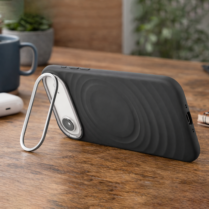 TEKNE WaveStand Silicone Case for iPhone 17 Air- Black Get best offers for TEKNE WaveStand Silicone Case for iPhone 17 Air- Black