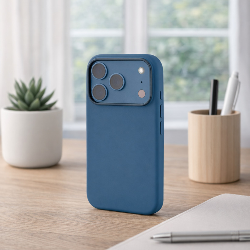 TEKNE Silicone Case Compatible with MagSafe for iPhone 17 Pro-Blue Get best offers for TEKNE Silicone Case Compatible with MagSafe for iPhone 17 Pro-Blue