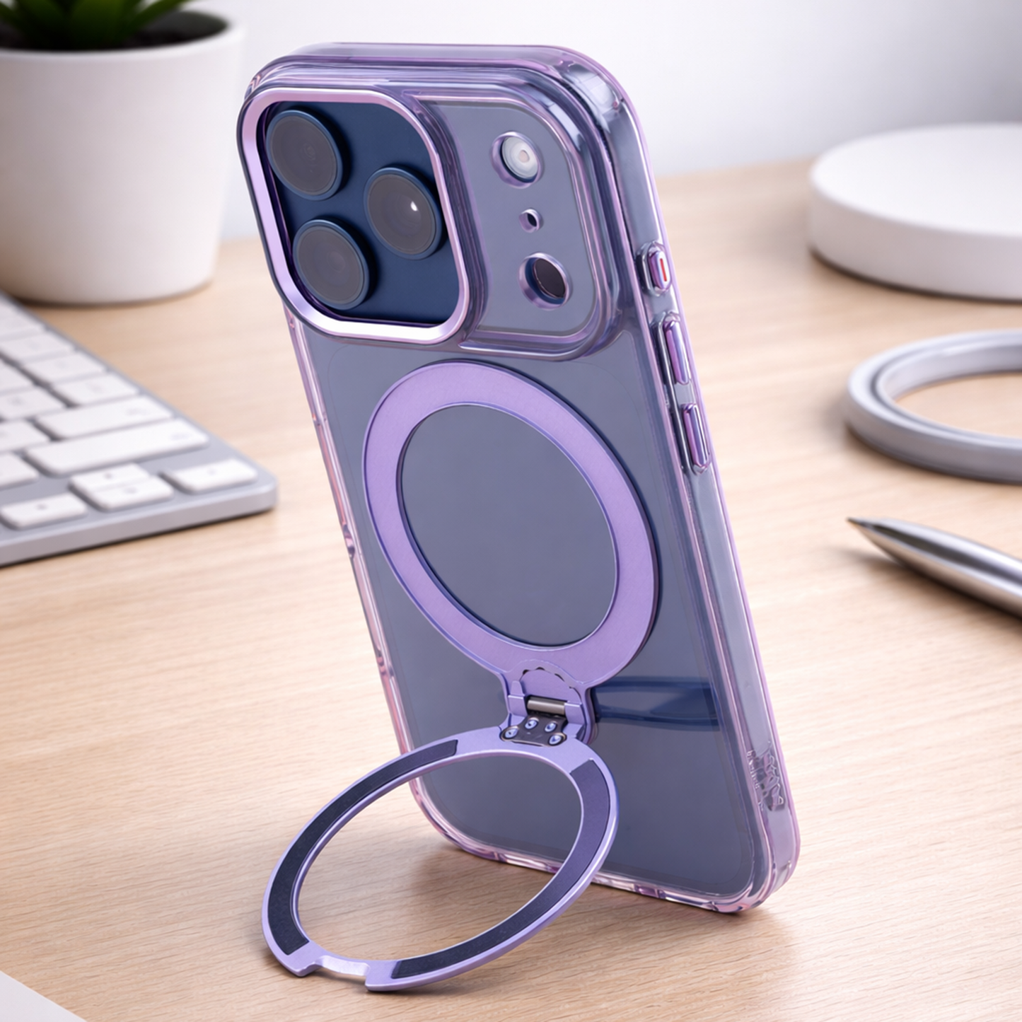 TEKNE Crystal360 Case for iPhone 17 Pro-Purple
