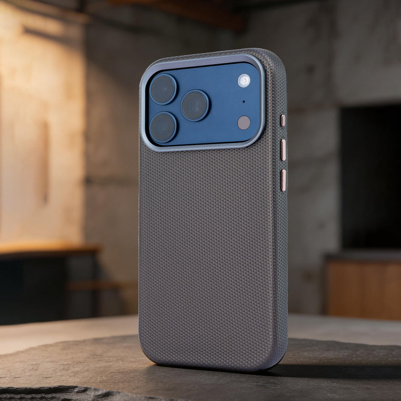 TEKNE Textura Vegan Leather Case for iPhone 17 Pro-Grey Get best offers for TEKNE Textura Vegan Leather Case for iPhone 17 Pro-Grey