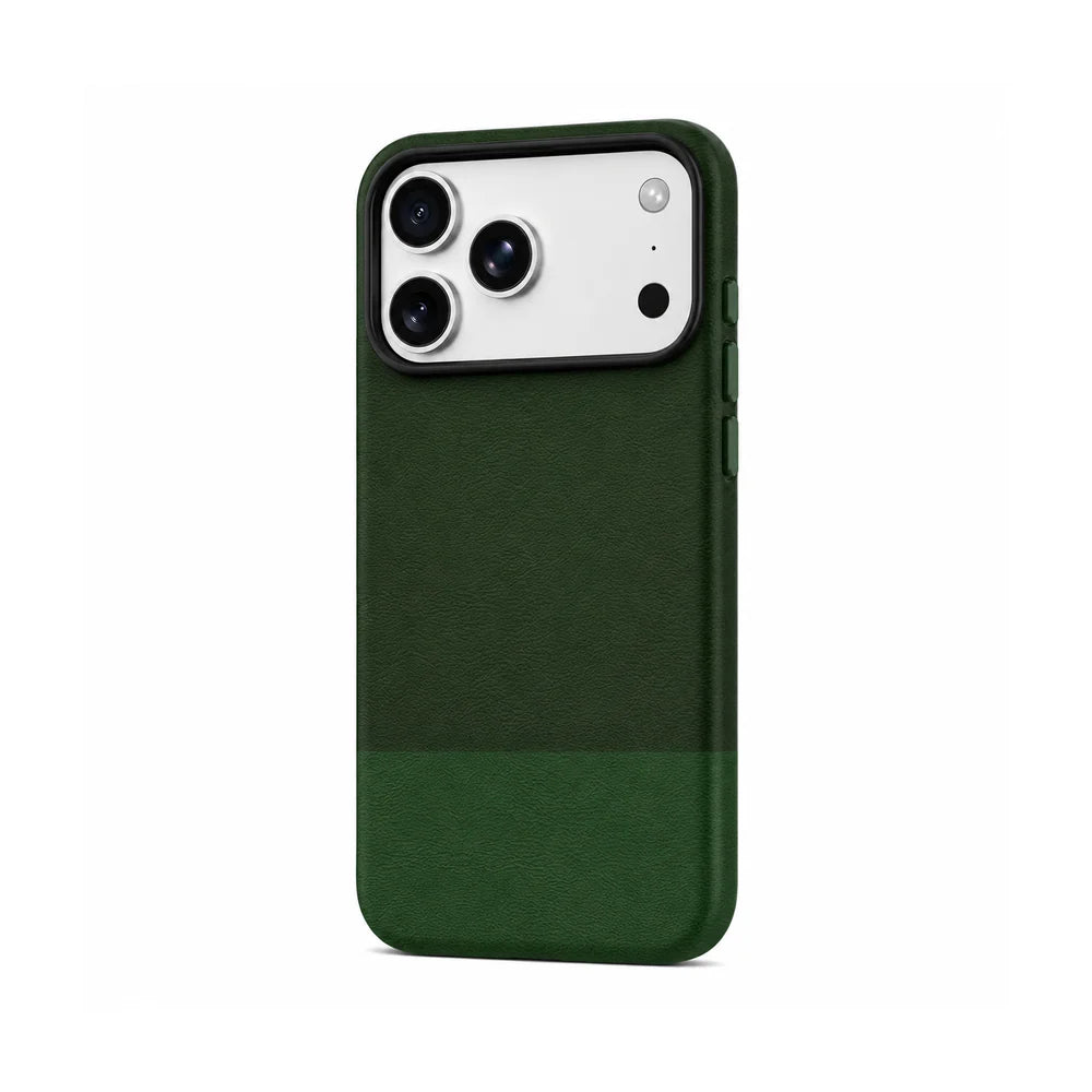 TEKNE DualTone Vegan Leather Case for iPhone 17  Pro Max-Green