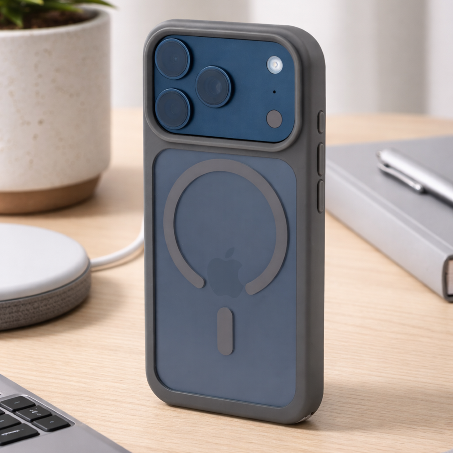 TEKNE Hybrid Protective case   for iPhone 17 Pro-Grey