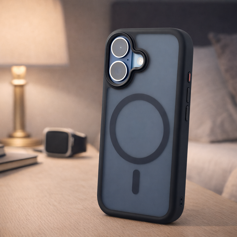 TEKNE Hybrid Frost Matte case   for iPhone 17-Black Get best offers for TEKNE Hybrid Frost Matte case   for iPhone 17-Black
