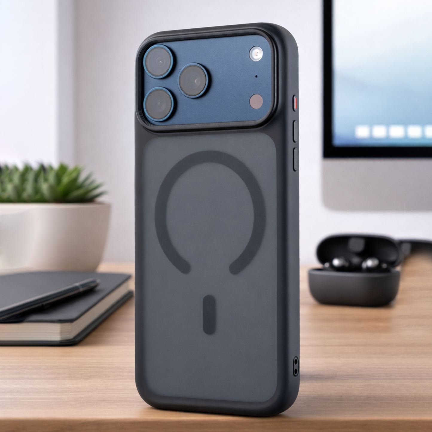 tekne-hybrid-frost-matte-case-for-iphone-17-pro-max-black