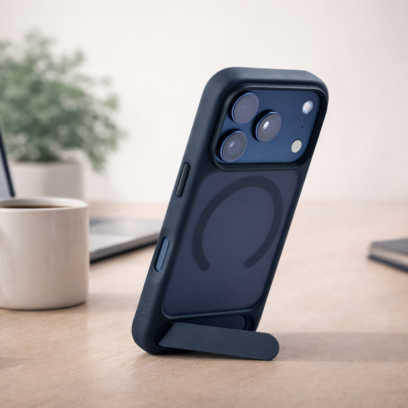 TEKNE Hybrid Frost Matte with stand Case for iPhone 17 Pro-Black Get best offers for TEKNE Hybrid Frost Matte with stand Case for iPhone 17 Pro-Black