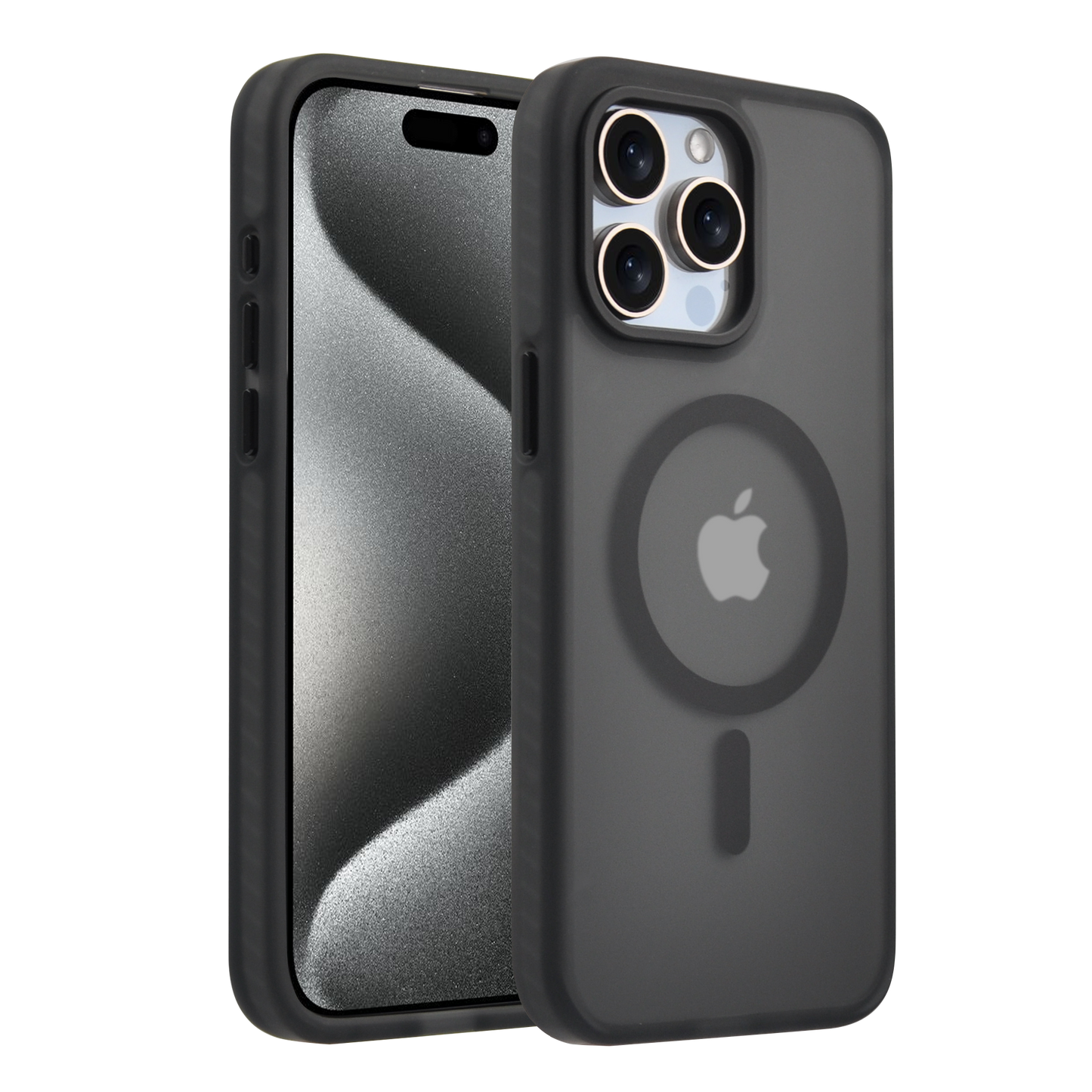 Pulse TPU TPE PC shockproof case for iPhone 15-Black