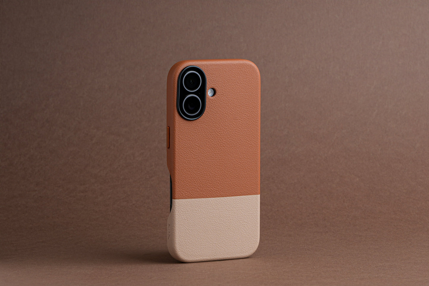TEKNE DualTone Vegan Leather Case for iPhone 17-Brown