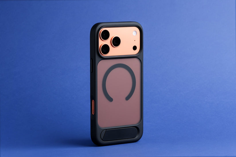 TEKNE Hybrid Frost Matte with stand Case for iPhone 17 Pro Max-Black Get best offers for TEKNE Hybrid Frost Matte with stand Case for iPhone 17 Pro Max-Black