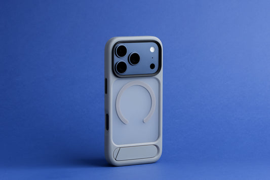 Tekne Hybrid Frost Matte with stand Case for iPhone 17 Pro-Grey