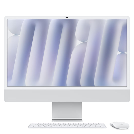 24-inch iMac with Retina 4.5K display: Apple M4 chip with 8-core CPU and 8-core GPU, 256GB SSD - Silver
