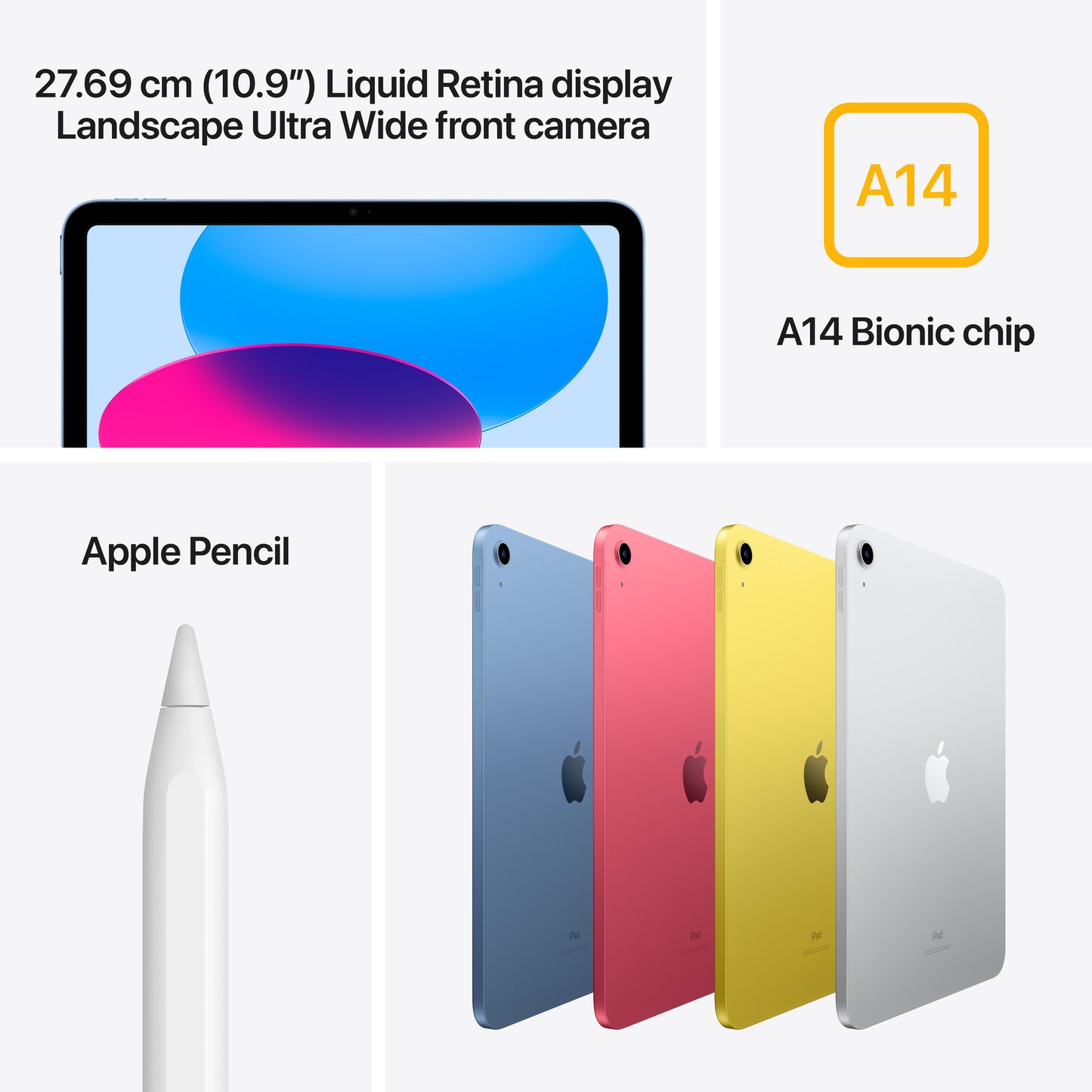 2022 10.9-inch iPad Wi-Fi 64GB - Silver (10th generation)