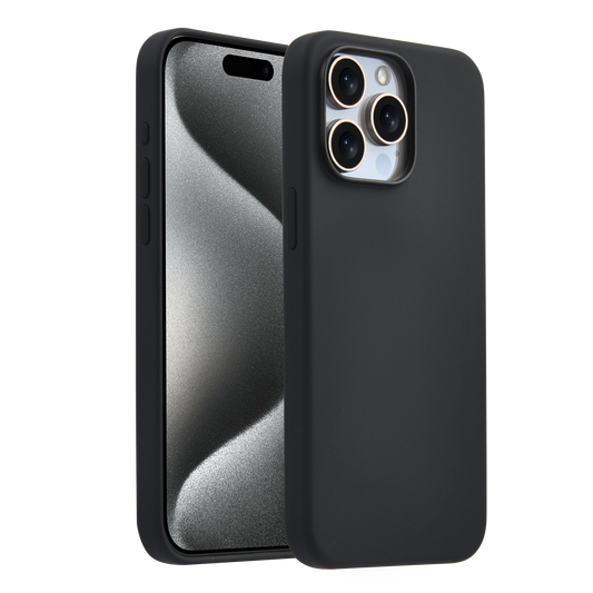 Pulse LIQUID silicon case for iPhone 15 Pro Max-Black
