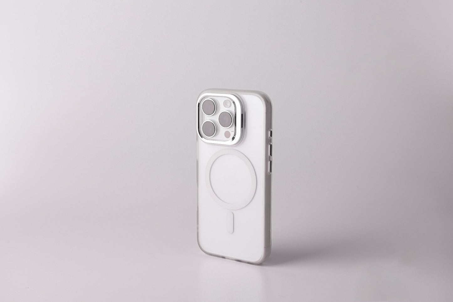 Tekne CRYSTAL Case with Metal Camera Stand for iPhone 16 Pro-White