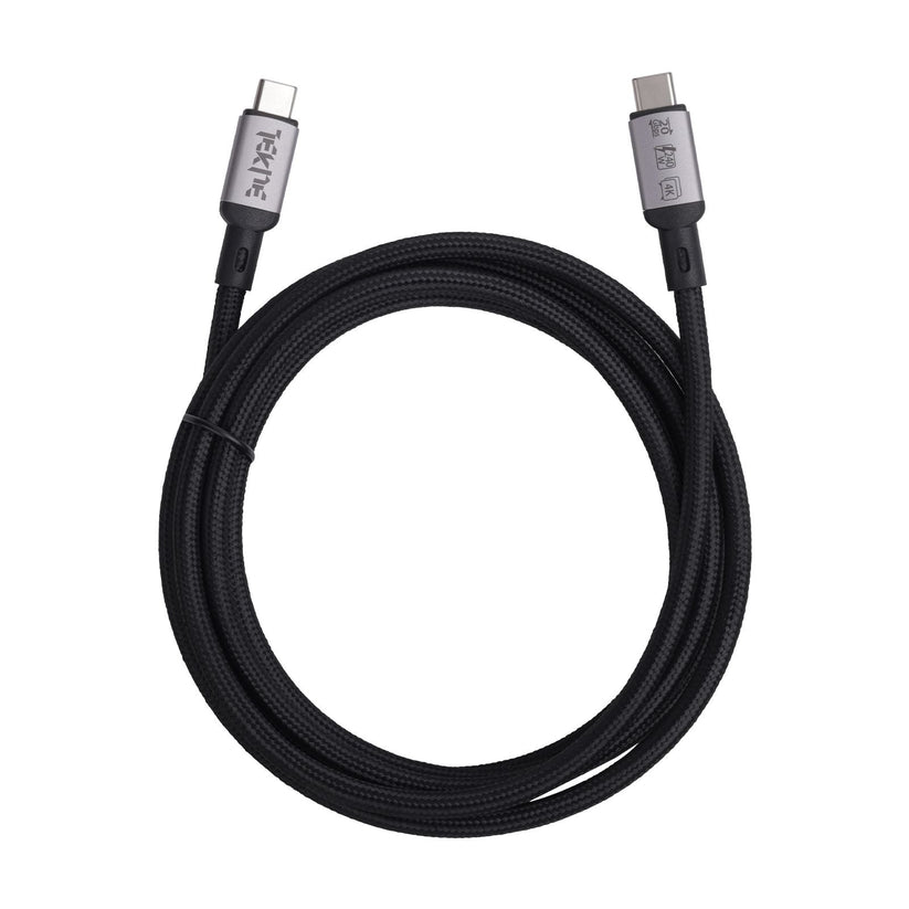 TEKNE 240W USB4 Braided Cable | Ultra-Fast Charging & 20Gbps Data Transfer | Durable 2m Cable - Black  Get best offers for TEKNE 240W USB4 Braided Cable | Ultra-Fast Charging & 20Gbps Data Transfer | Durable 2m Cable - Black 