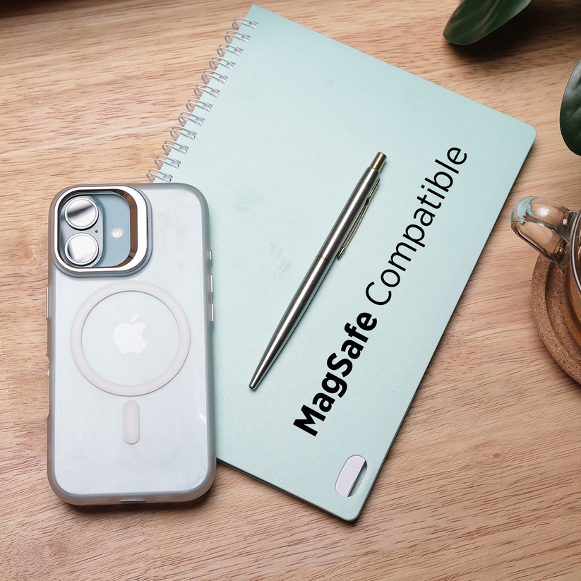 TEKNE CLEAR Case with Camera Stand for iPhone 16 | Slim, Transparent & Scratch-Resistant - White Get best offers for TEKNE CLEAR Case with Camera Stand for iPhone 16 | Slim, Transparent & Scratch-Resistant - White